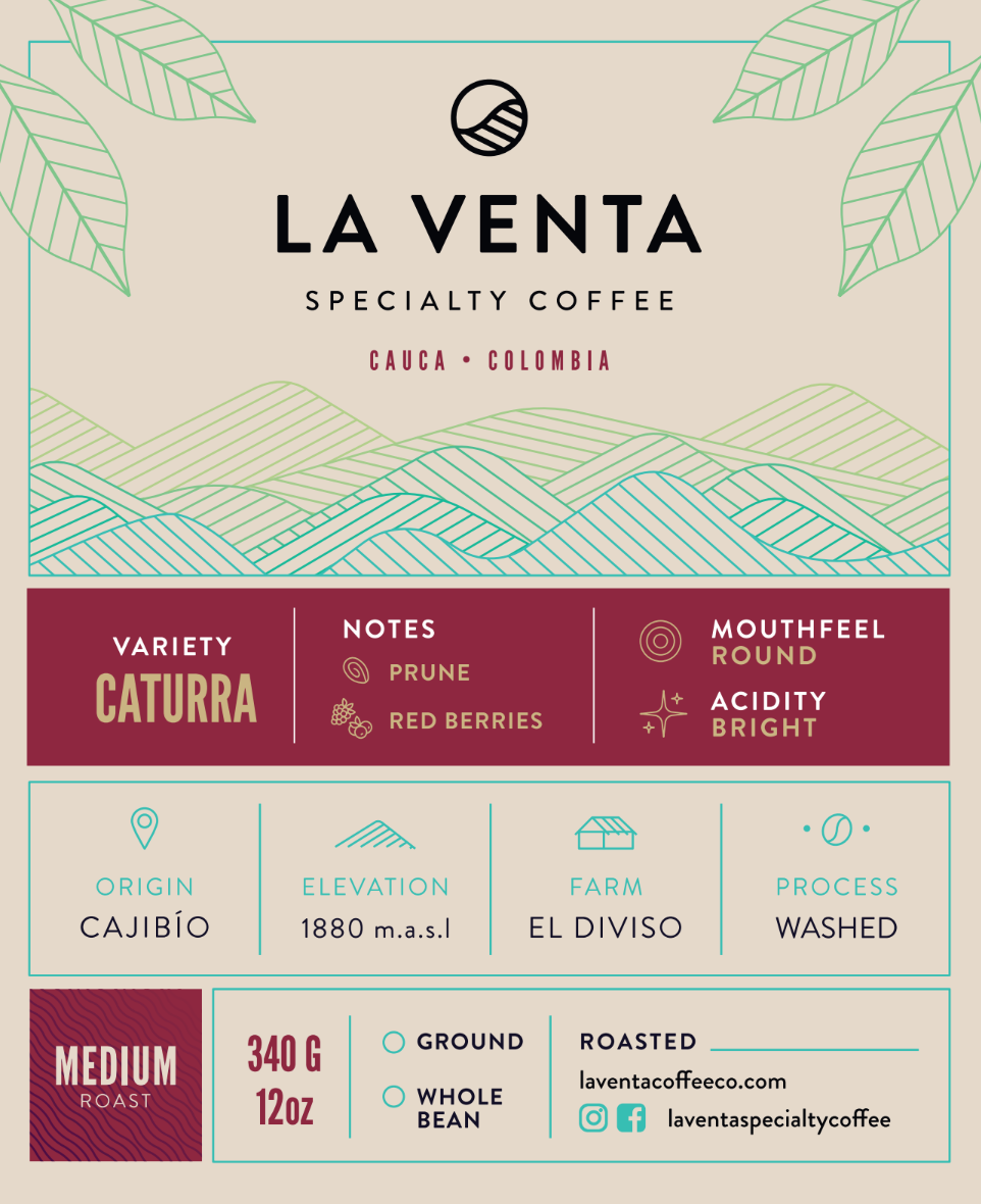 Caturra - Colombia Single Origin Specialty Coffee - 12oz bag