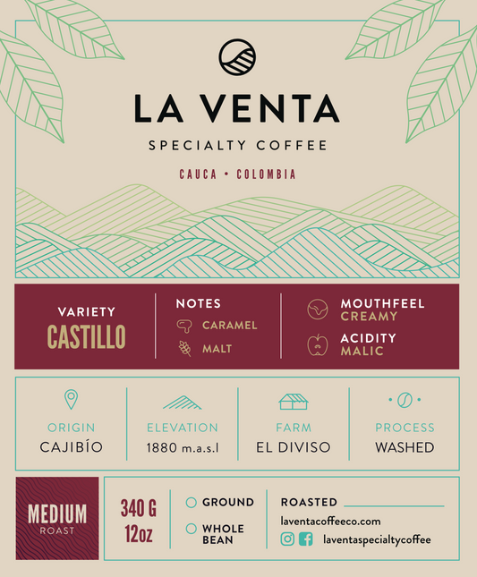 Castillo - Colombia Single Origin Specialty Coffee - 12oz bag