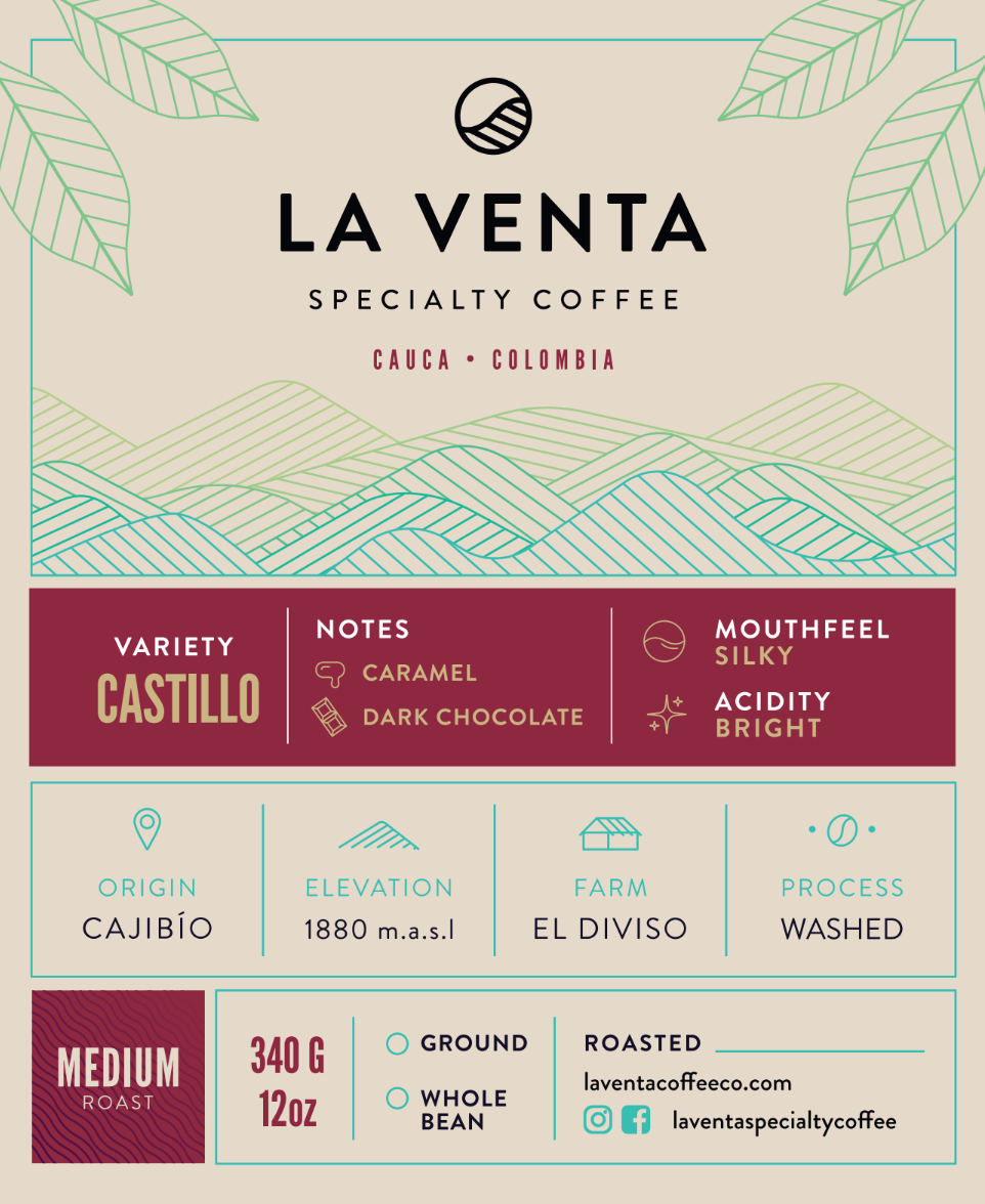 Castillo - Colombia Single Origin Specialty Coffee - 12oz bag