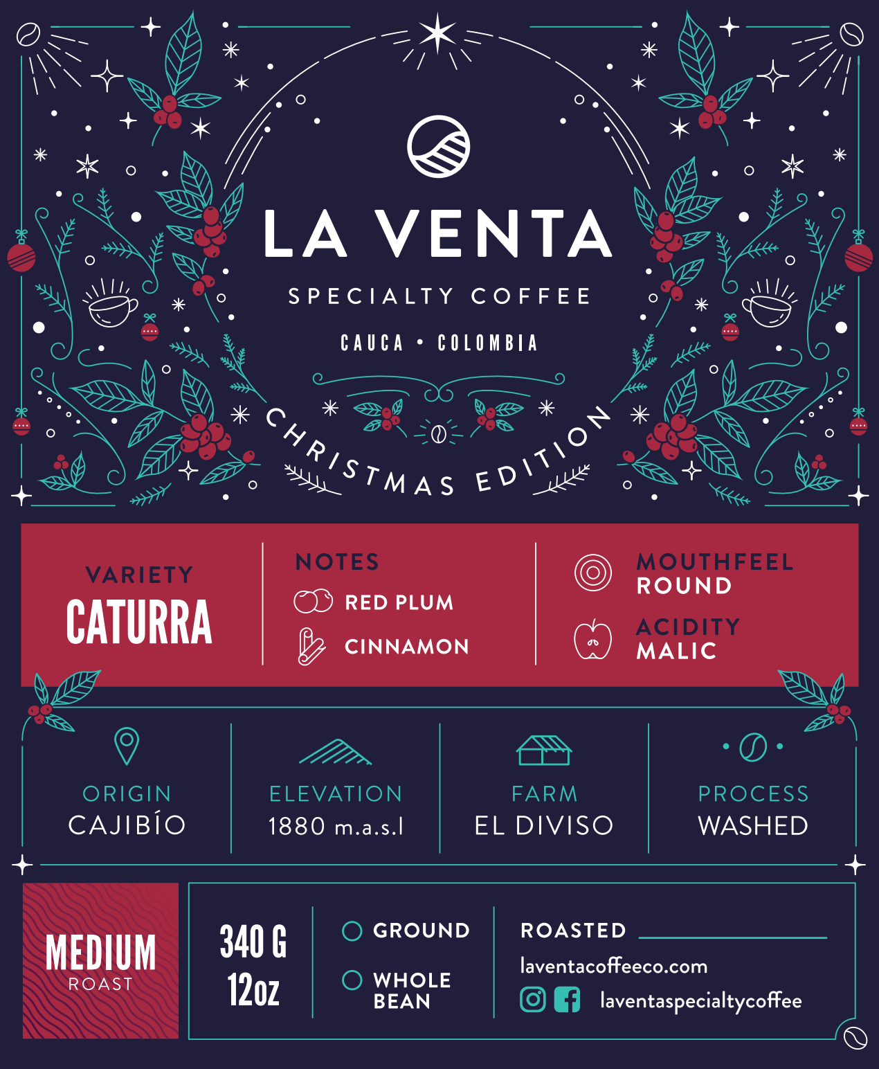 Caturra - Colombia Single Origin Specialty Coffee - 12oz bag