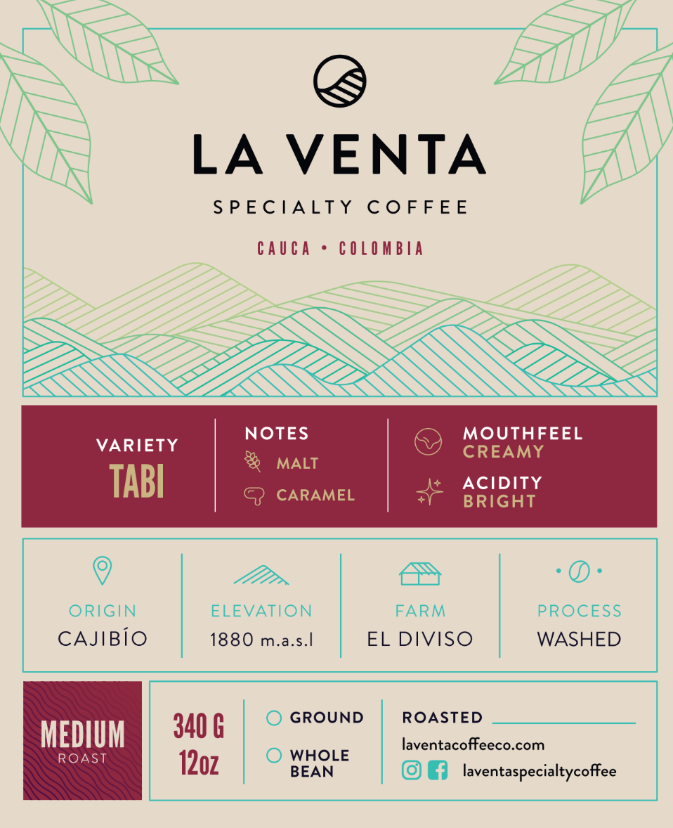 Tabi - Colombia Single Origin Specialty Coffee - 12oz bag