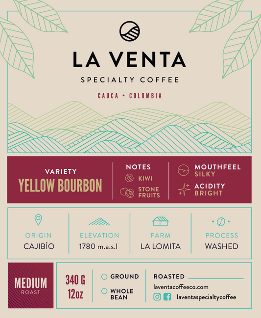 Yellow Bourbon - Colombia Single Origin Specialty Coffee - 12oz bag